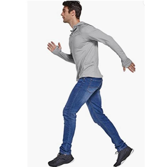 FitsT4 Men's UPF 50+ UV Sun Protection Performance Shirts Long Sleeve Grey XXL - Picture 5 of 7